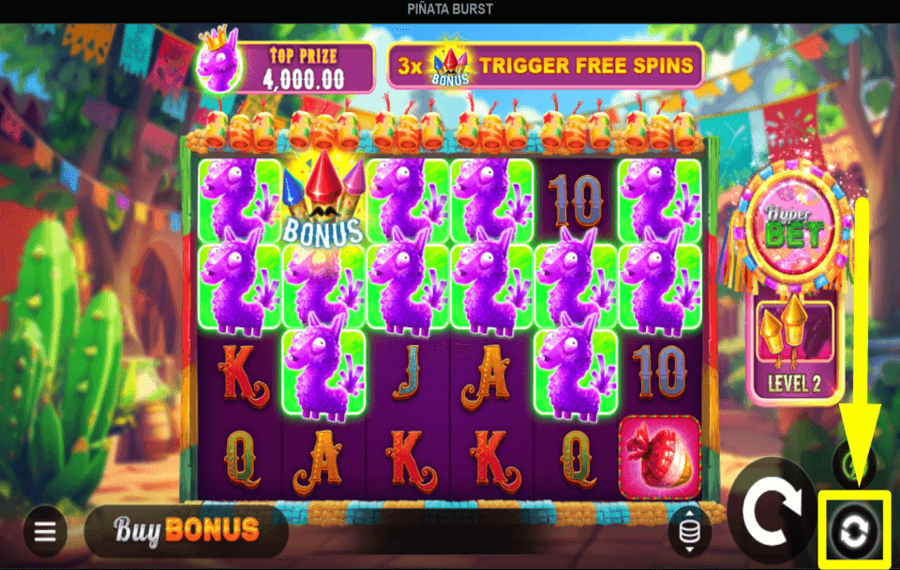 Pinata Burst ЗАПУСК АВТОМАТИЧЕСКИХ ВРАЩЕНИЙ.