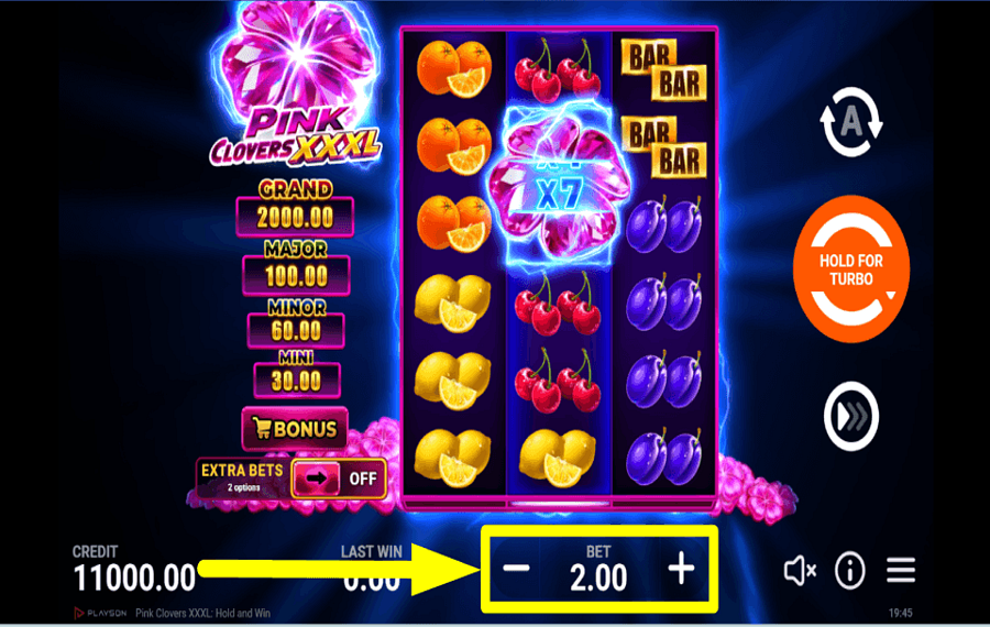 Pink Clovers XXXL Hold and Win AJUSTER LE PIÉTON.