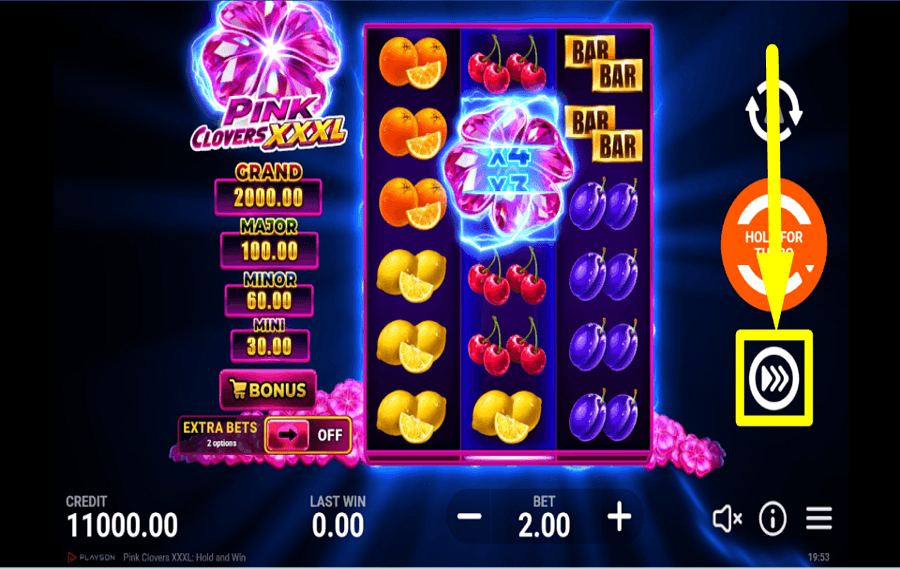 Pink Clovers XXXL Hold and Win ACTIVER LE MODE TURBO.