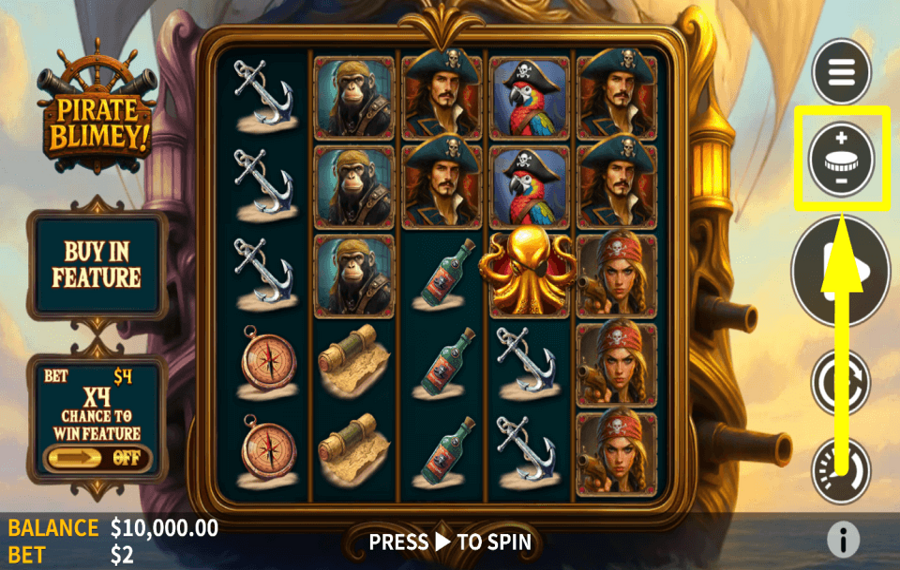 Pirate Blimey CAST YOUR BET.