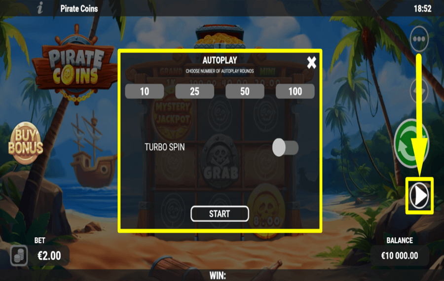 Pirate Coins НАЧАТЬ АВТОВОСПРОИЗВЕДЕНИЕ.