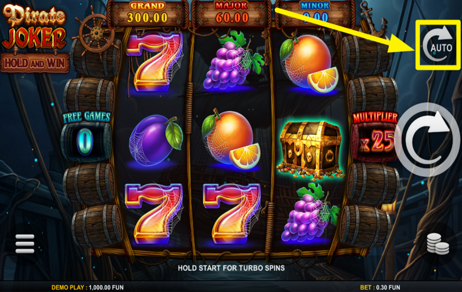 Pirate Joker Hold And Win ЗАПУСК АВТОМАТИЧЕСКОГО ОТЖИМАНИЯ.