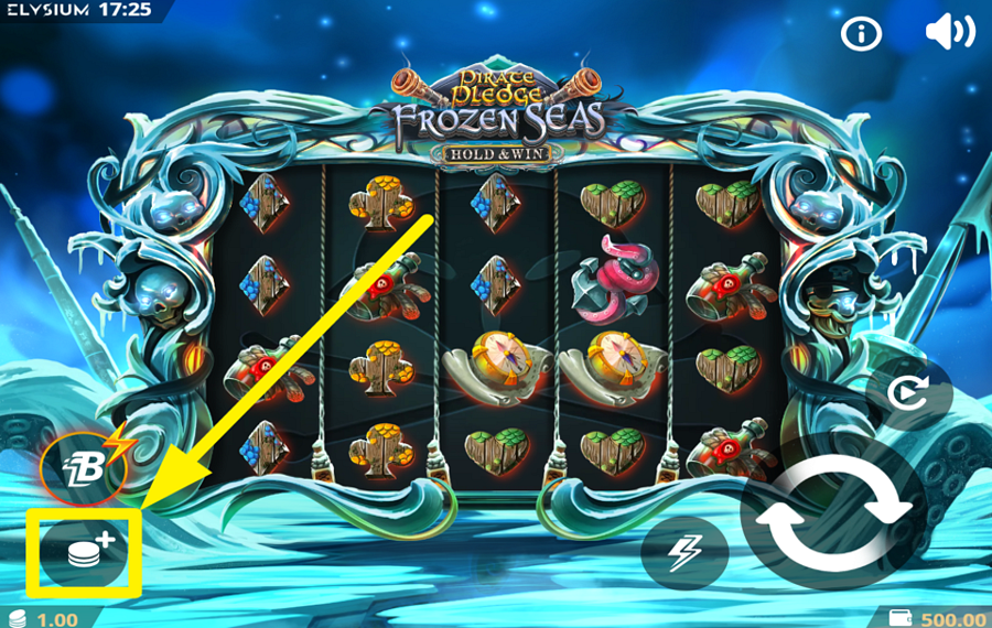 Pirate Pledge Frozen Seas DETERMINA LA APUESTA TOTAL.