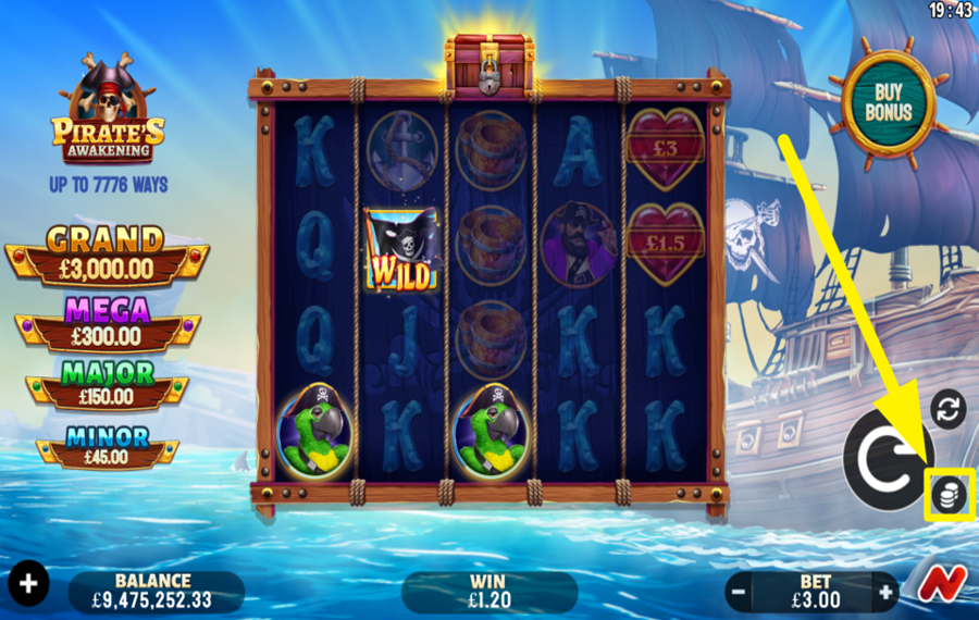 Pirates Awakening ESTABLISH THE HIGHEST STAKE LIMIT.