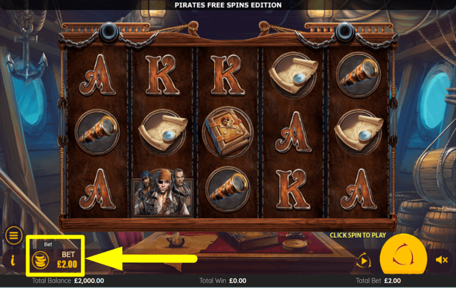 Pirates Free Spins Edition CHOOSE YOUR BET.