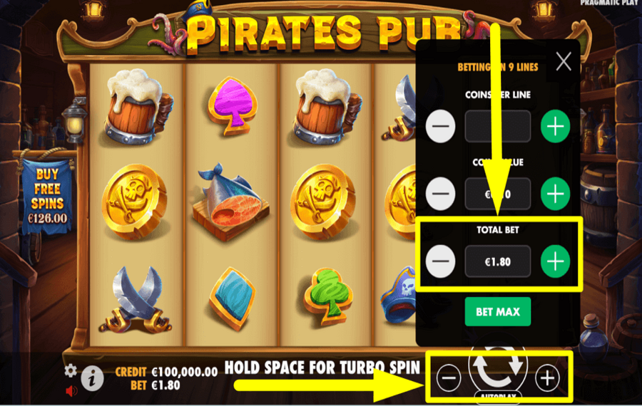 Pirates Pub ASSIGN YOUR TOTAL BET.