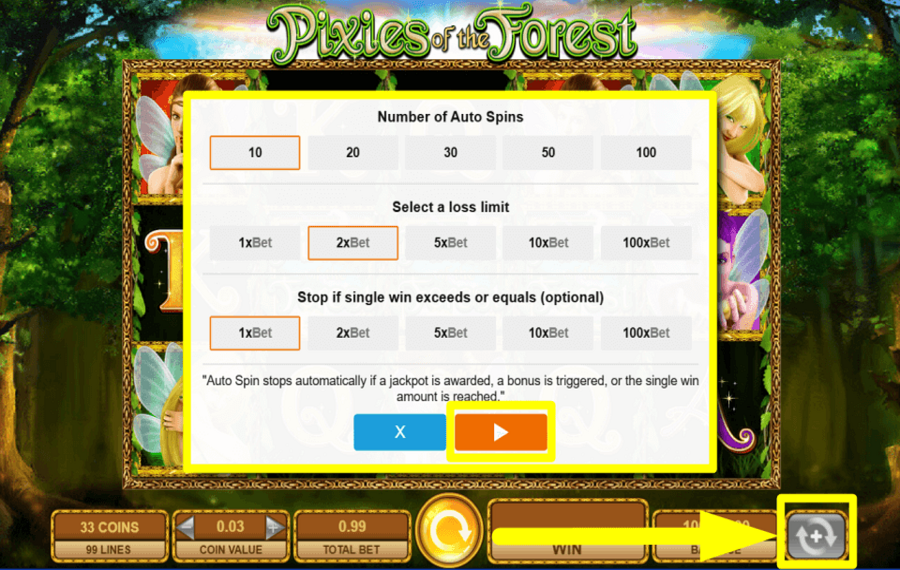 Pixies of the Forest PROCEDER CON LA REPRODUCCIÓN AUTOMÁTICA.