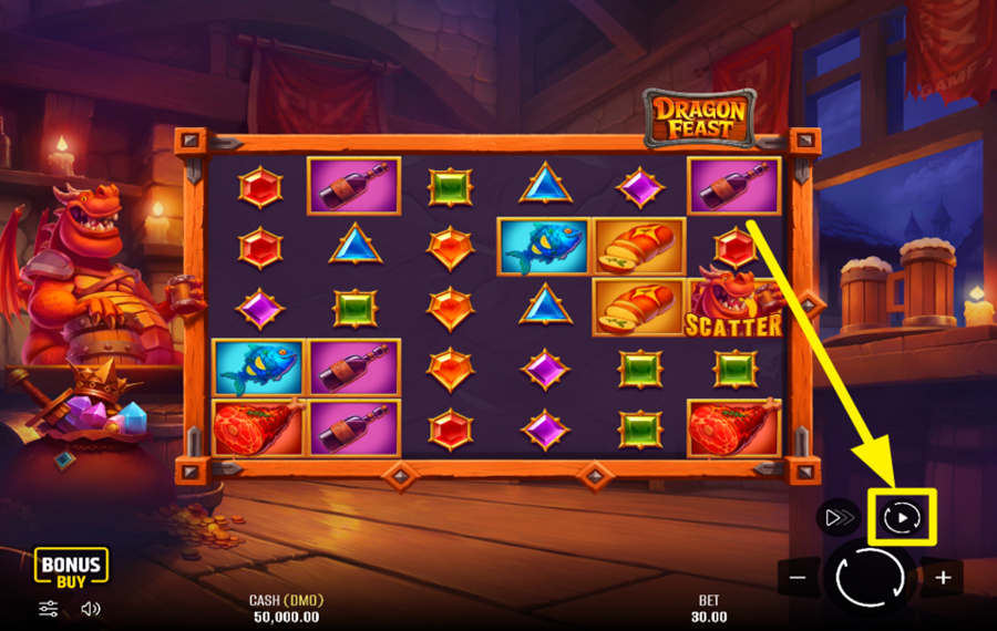 Pixmove Dragon Feast ACTIVER L'ESSORAGE AUTOMATIQUE.