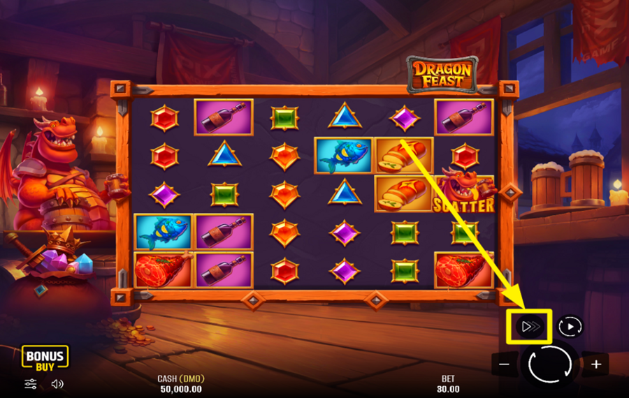 Pixmove Dragon Feast AUGMENTE LA VITESSE.