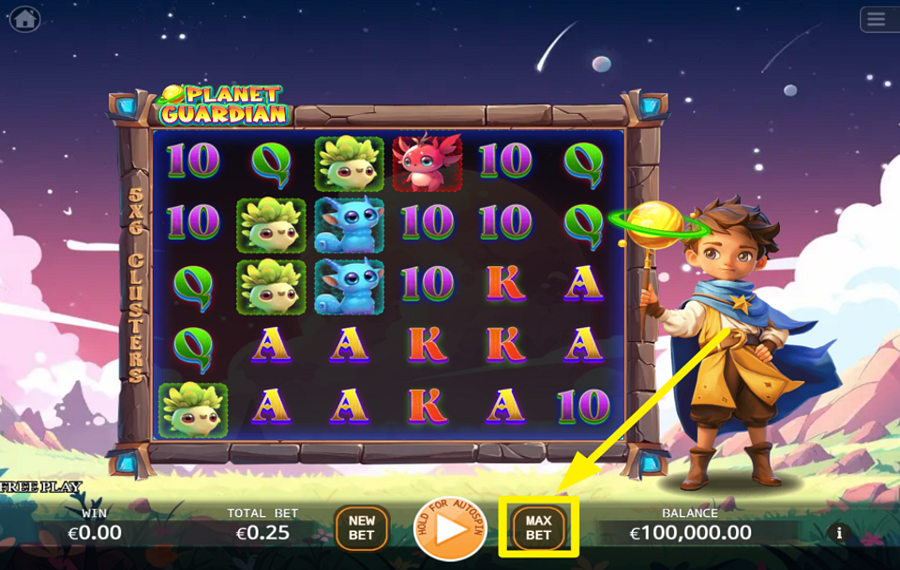 Planet Guardian TRY MAX BET!