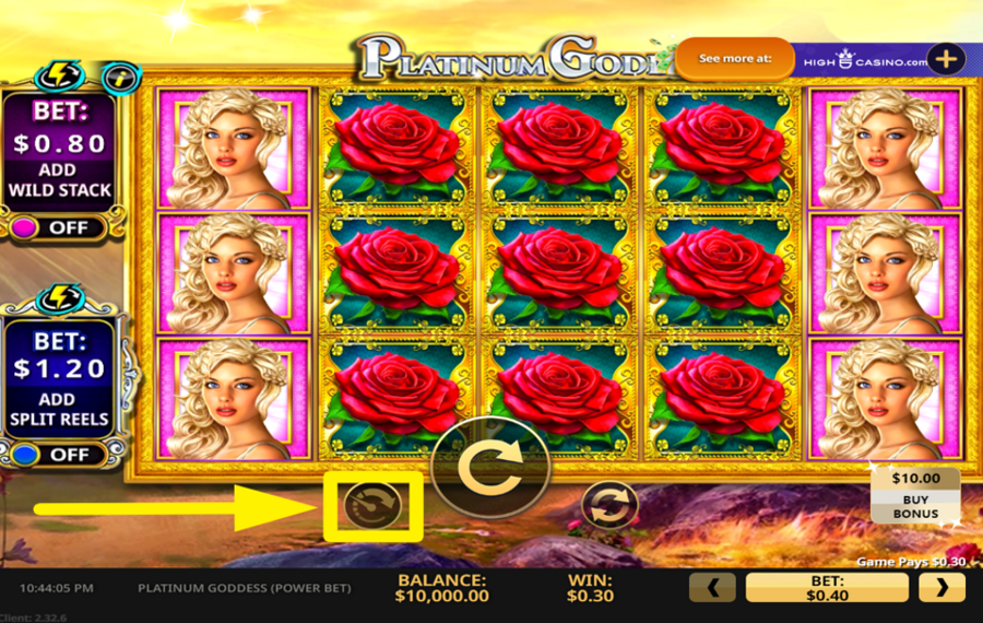 Platinum Goddess Power Bet CHANGE THE SPEED.