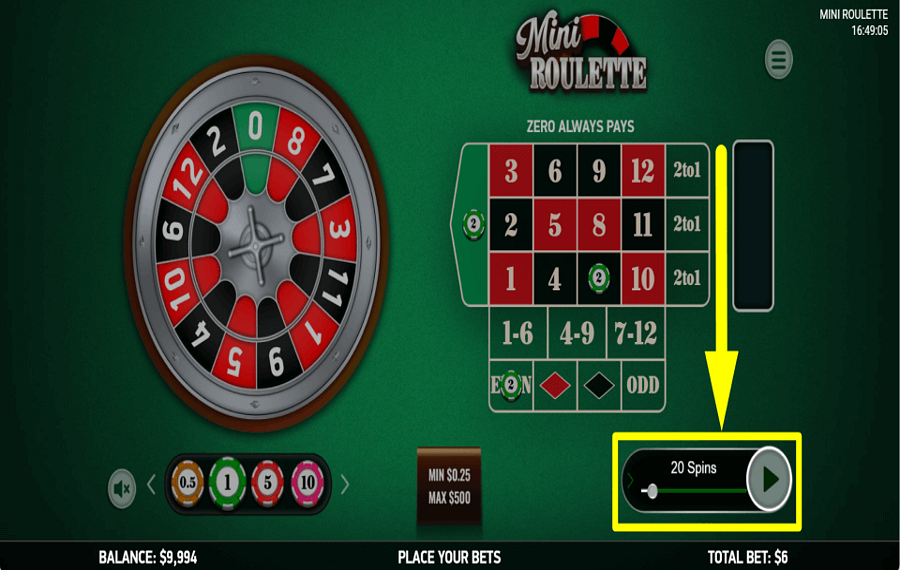 Platipus Gaming Mini Roulette ВРАЩЕНИЕ АВТОМАТИЧЕСКИ.