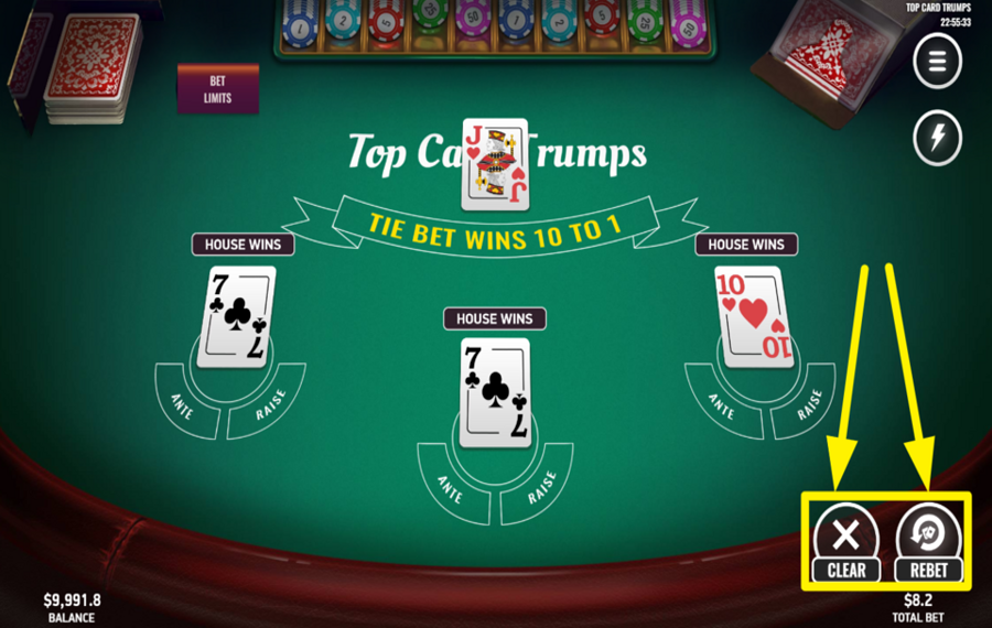 Platipus Gaming Top Card Trumps DÉBARRASSEZ LA TABLE OU REPRENEZ.