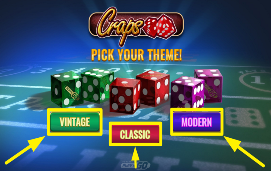 Play n GO Craps PICK A THEME.