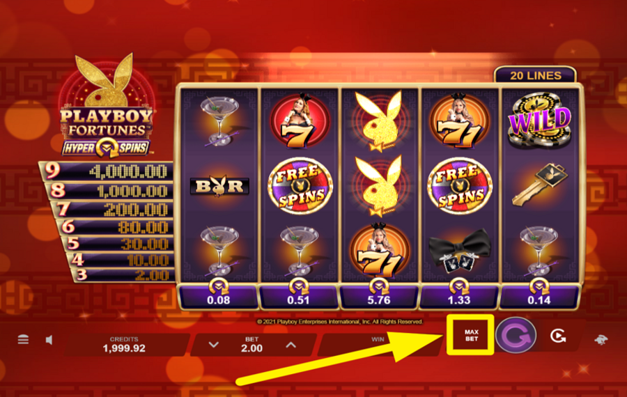 Playboy Fortunes HyperSpins DÉFINISSEZ LE PLUS GRAND CAPACITÉ DE PARI.