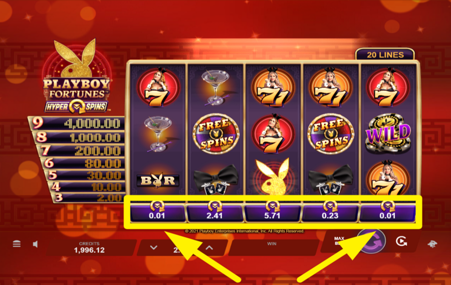 Playboy Fortunes HyperSpins RELANCER UNE BOBINE.