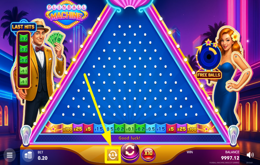 Plinball Machine IMPOSTA LA RIPRODUZIONE AUTOMATICA.