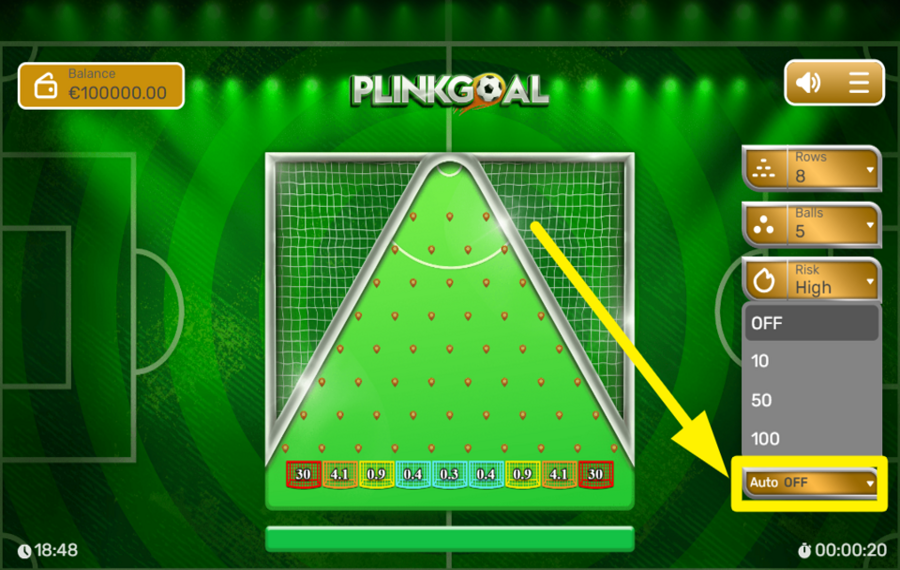 Plinkgoal ACTIVADOR DE JUEGO AUTOMÁTICO.