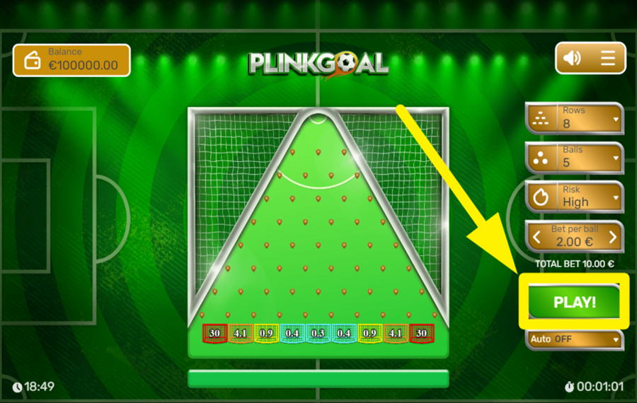 Plinkgoal ¡Suelta las pelotas!