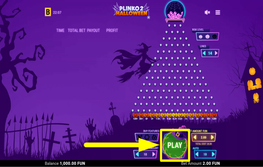 Plinko 2 Halloween INTENTO DE GANAR.