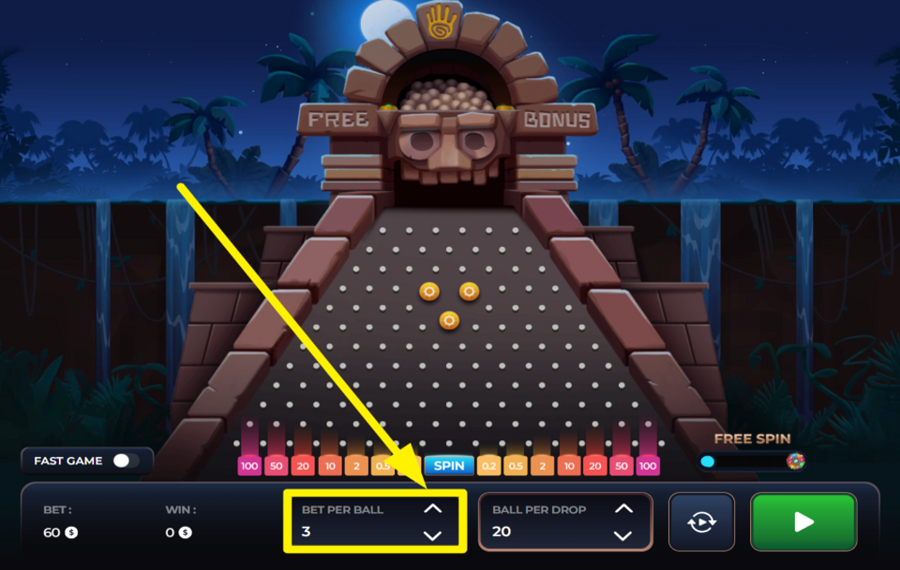 Plinko AZTEC ОПРЕДЕЛИТЕ СТАВКУ НА ШАР.