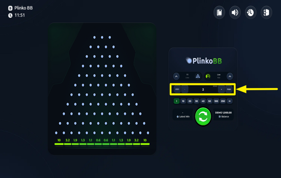 Plinko BB CHOISISSEZ VOTRE PARI.