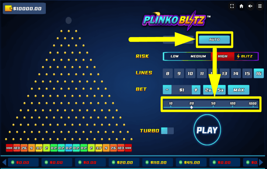 Plinko Blitz PROCEDI AUTOMATICAMENTE.