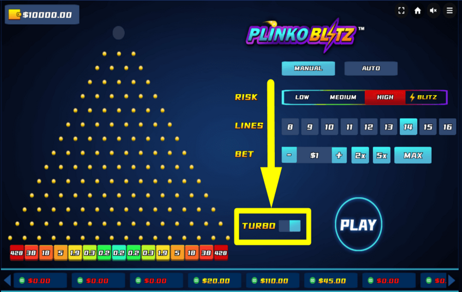 Plinko Blitz ACCELERA IL RITMO.