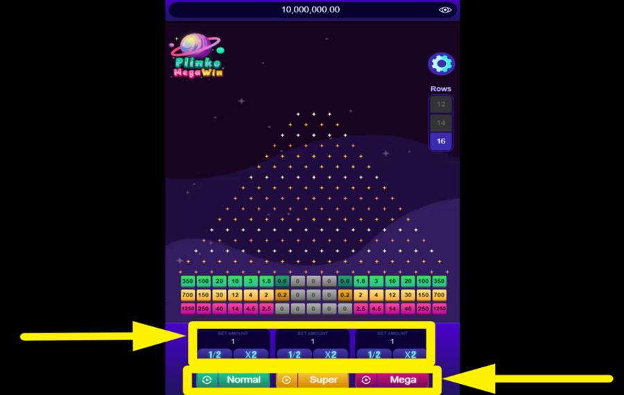 Plinko MegaWin DÉTERMINEZ VOTRE PARI.