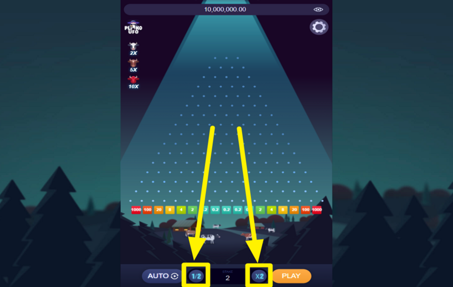 Plinko UFO DÉFINISSEZ VOTRE ENJEU.