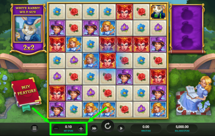 Plunderland Choose your bet amount.