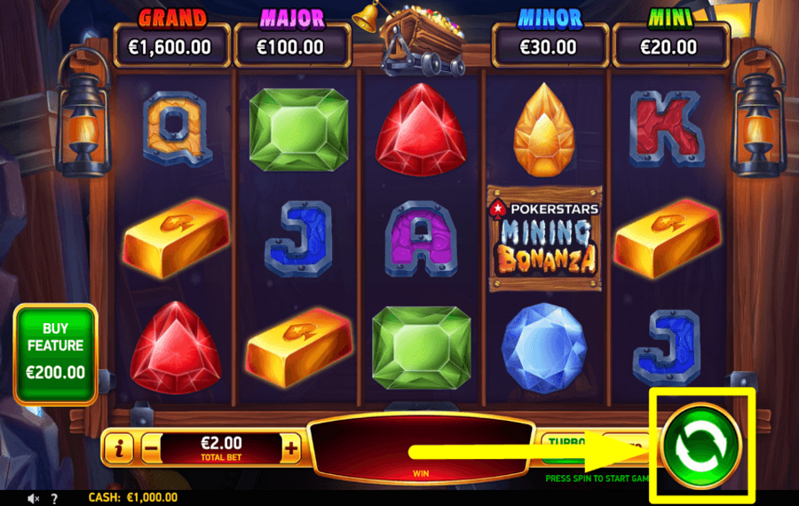 Pokerstars Mining Bonanza НАЧНИТЕ ИГРУ.