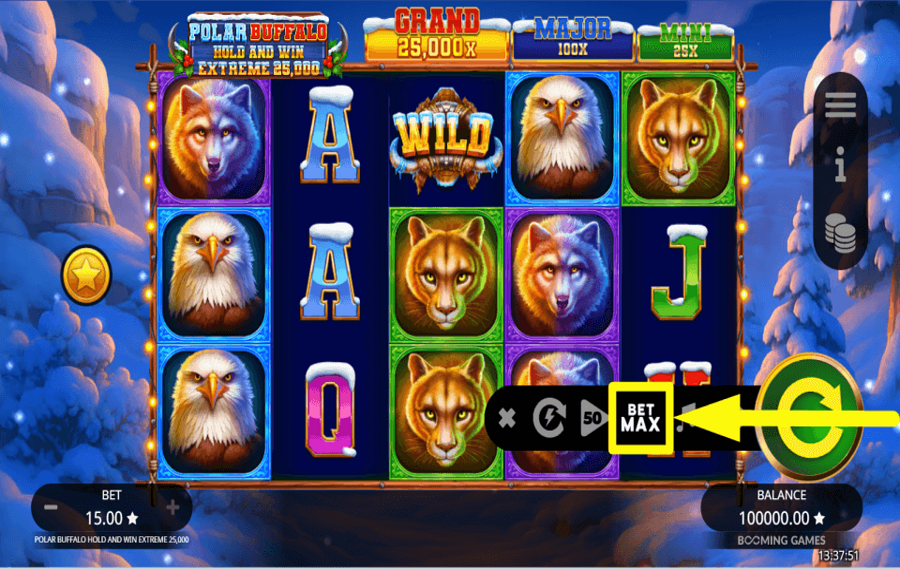 Polar Buffalo Extreme Hold and Win 25000 METTEZ PLUS DE PIÈCES.