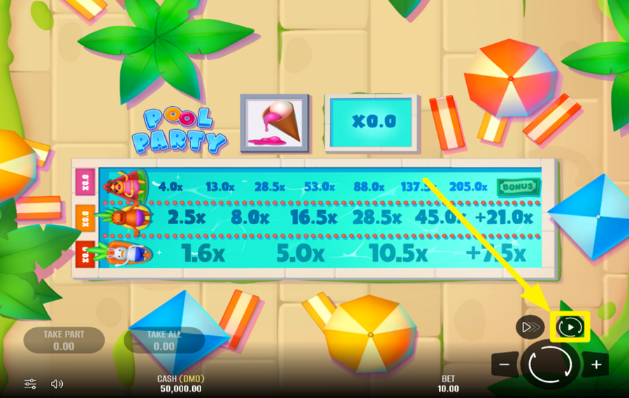 Pool Party UTILISEZ LA FONCTION DE LECTURE AUTOMATIQUE.