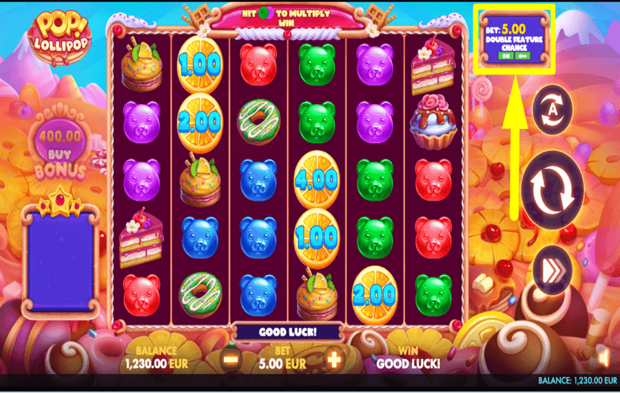 POP Lollipop APPLY AN EXTRA BET.