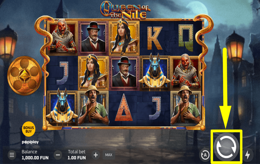 Popiplay Queen of the Nile FAI GIRARE I RULLI.