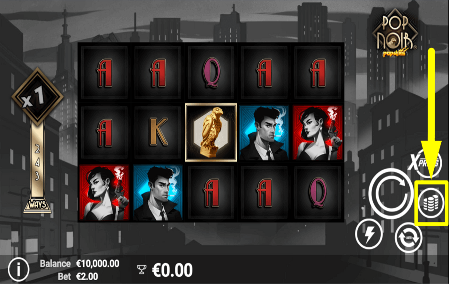 PopNoir SELECT THE BET VALUE.