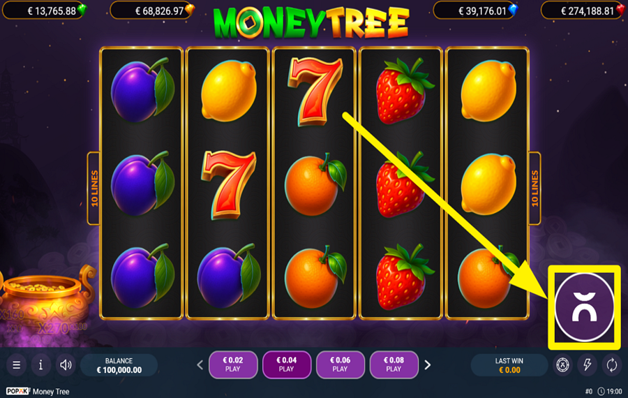 PopOk Gaming Money Tree КРУТИТЕ ВРАЩЕНИЯ БАРАБАНОВ.