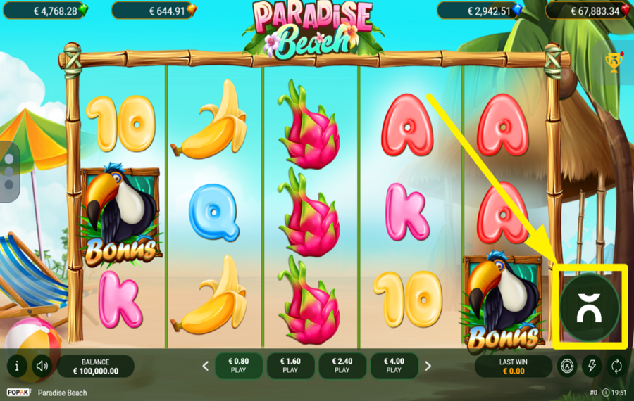 PopOK Gaming Paradise Beach FAITES TOURNER LES BOBINES.