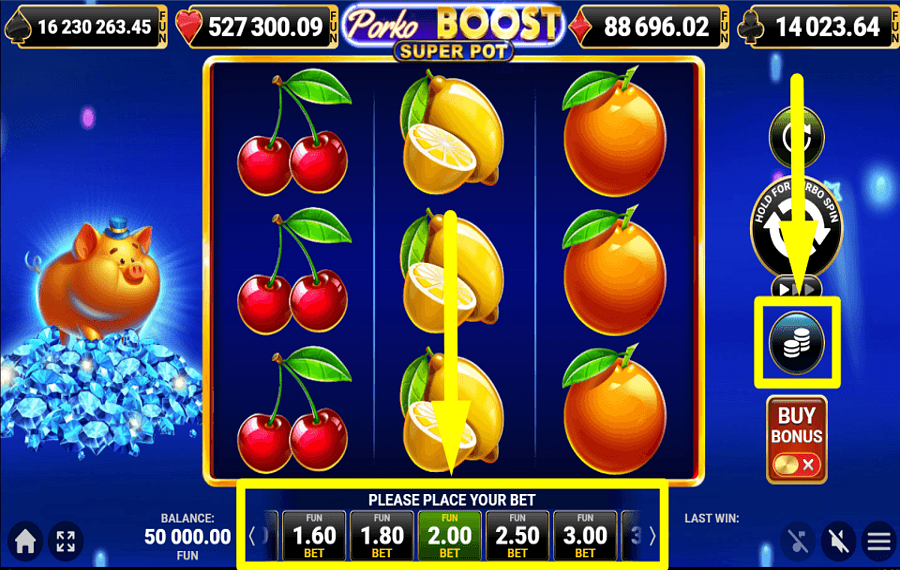 Porko Boost Super Pot ВЫБЕРИТЕ СВОЮ СТАВКУ.