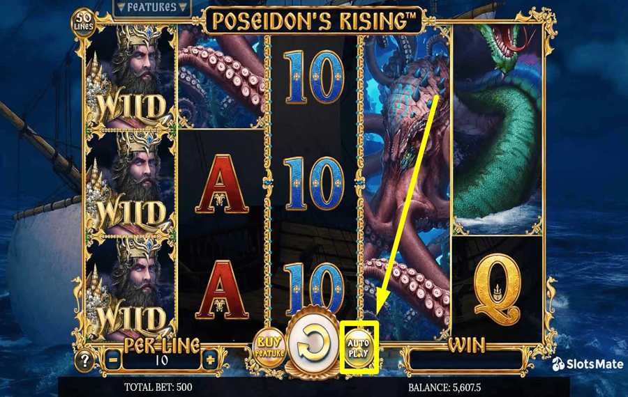 Poseidons Rising Verwendung der optionalen „Autoplay“-Funktion.