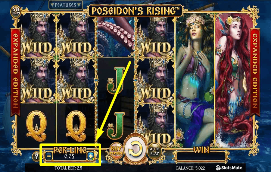 Poseidons Rising Expanded Edition Выберите сумму ставки. 