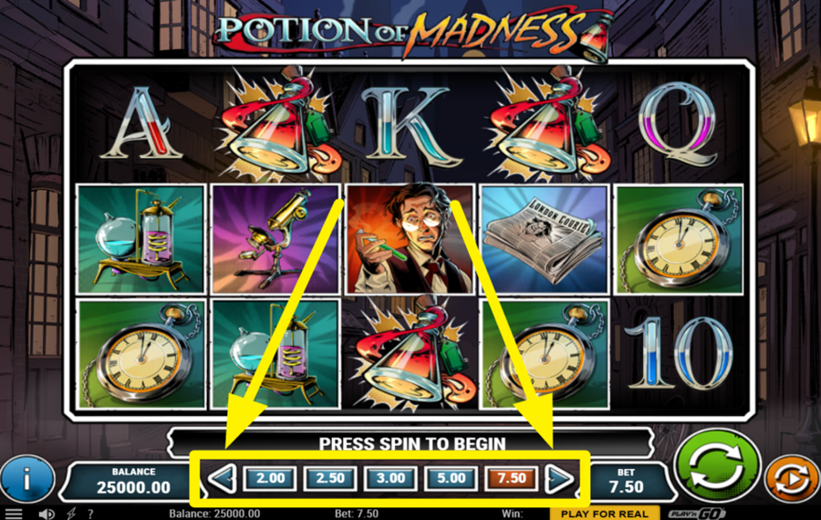 Potion of Madness ASSEGNARE UN VALORE ALLA SCOMMESSA.