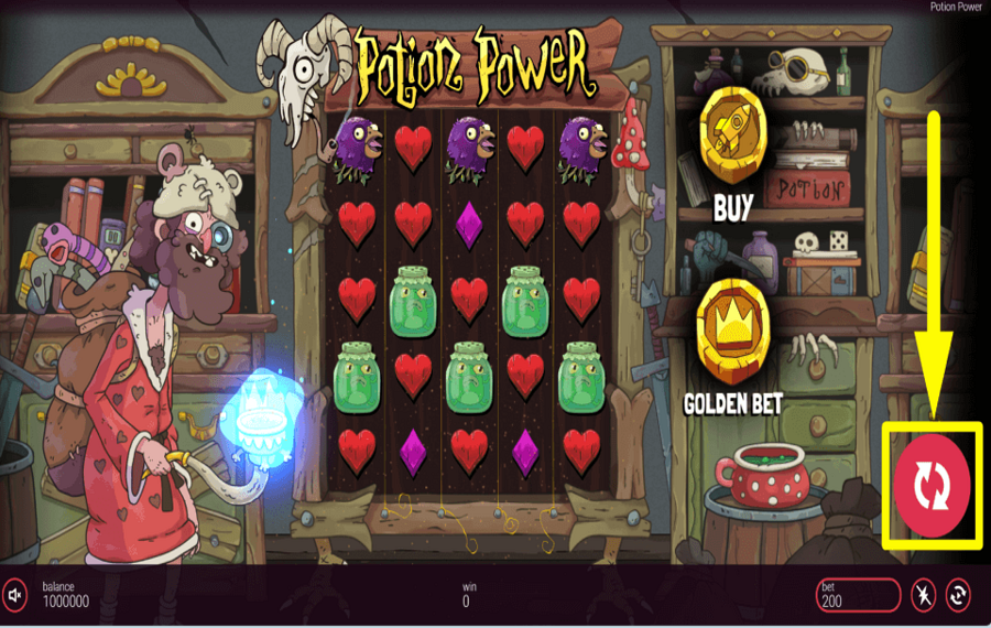 Potion Power SPIN TO WIN.