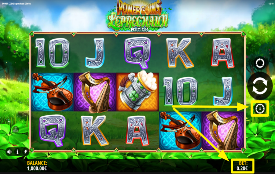 Power Coins Leprechaun Edition УСТАНОВИТЕ СВОЮ СТАВКУ.