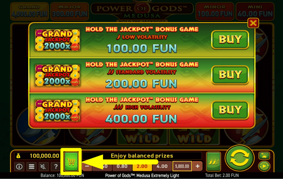 Power of Gods Medusa Extremely Light SEIZE THE BONUS.