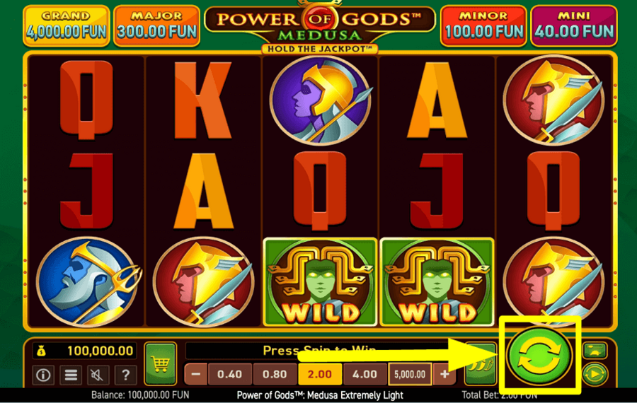 Power of Gods Medusa Extremely Light SPIN FOR REWARDS.