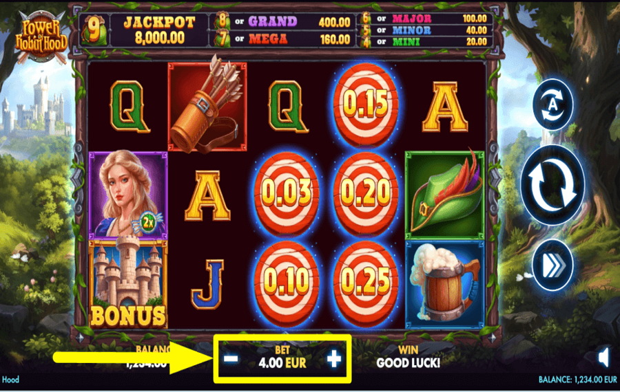 Power of Robin Hood CHOOSE YOUR WAGER.