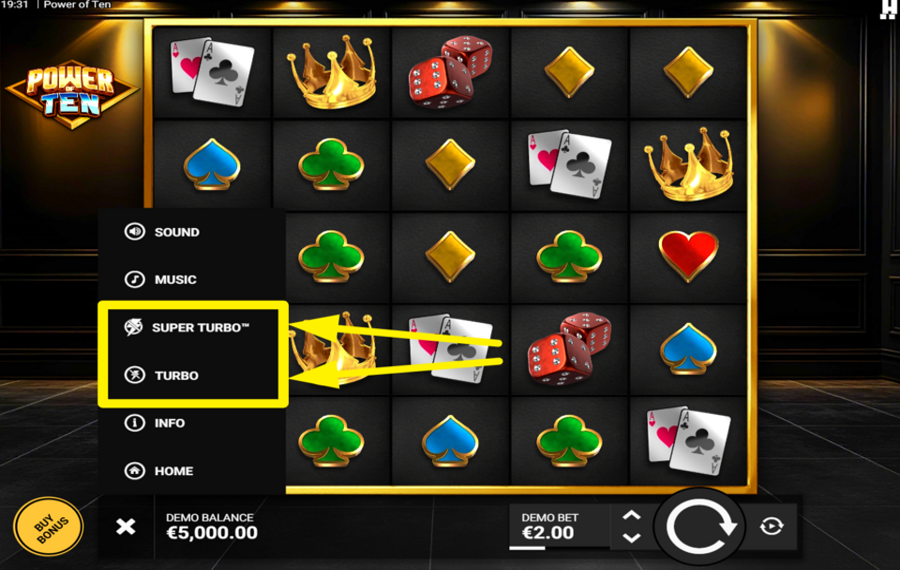 Power of Ten ACCELERA LE ROTAZIONI.