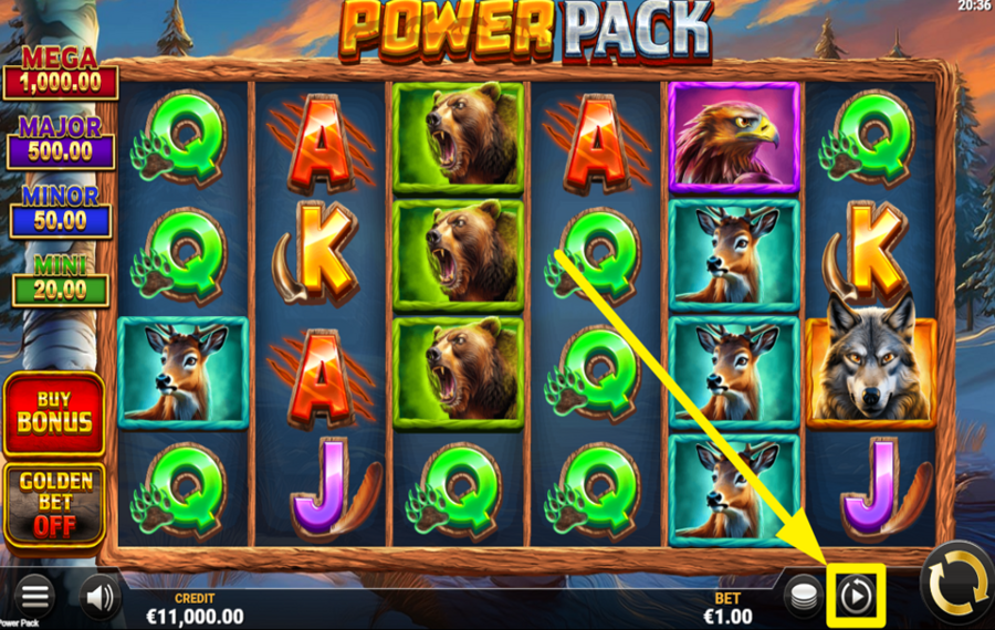 Power Pack USE AUTOMATED SPINS.